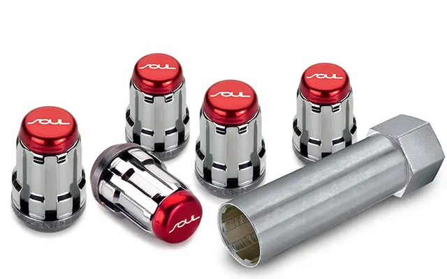 Kia Red Tuner Lug Nuts For 2014-2025 Soul (Full Set) 99997112K01 1