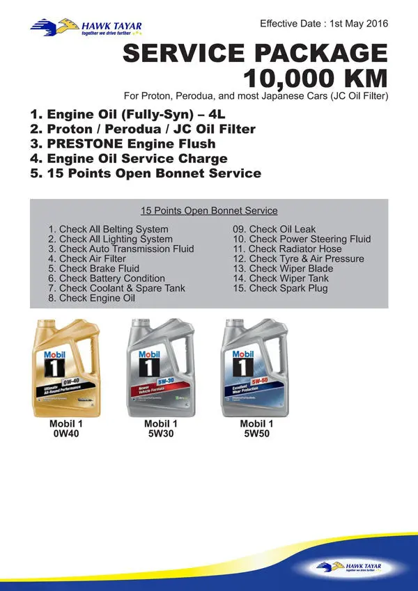 10,000Km Service Package 1