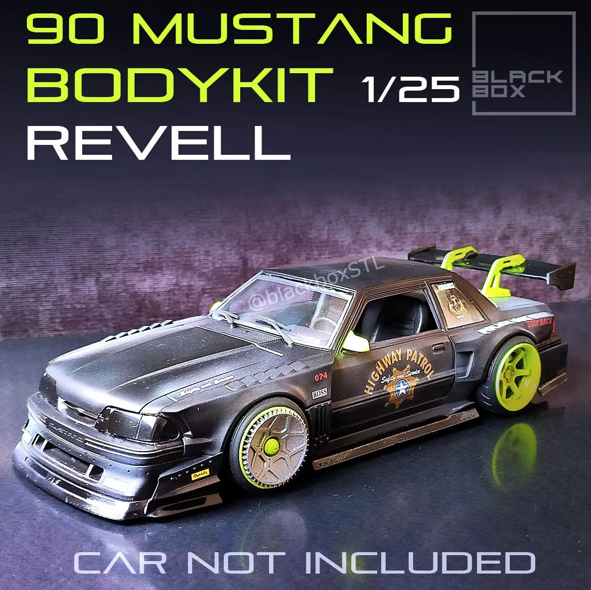 1/25 Revell 1990 Mustang Wide  Body Kit 1