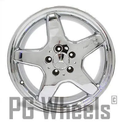 18" Wheel Amg Mercedes Benz Clk Slk Front Chrome Factory Oem 1