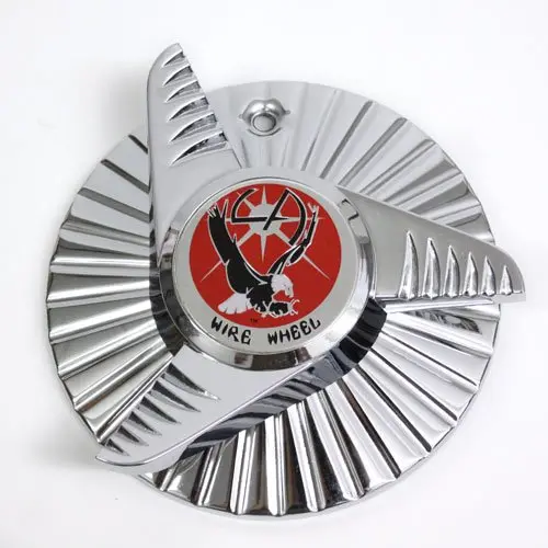 La Wire Wheel Center Caps Bolt On 3 Bar Fluted Spinners 1