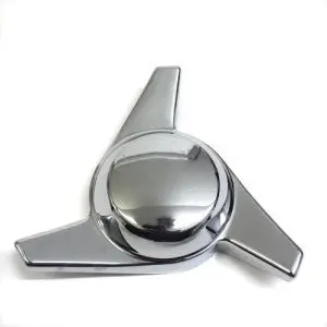 3 Bar Chrome Spinner Knock Offs Cragar Keystone Plastic Center Caps 1