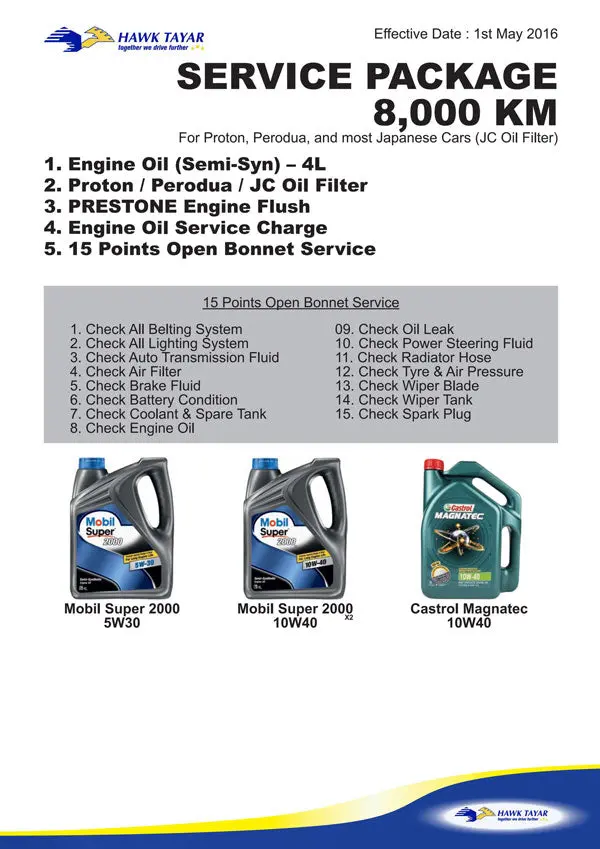 8000Km Service Package 1