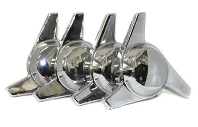 3 Bar Swept Chrome Knock Offs Classic Universal Spinners Set Of 4 1
