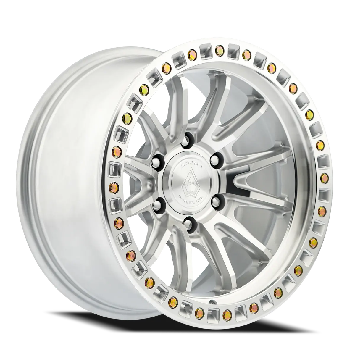 17X9 Arena Wheel A103 Mission Gloss Silver Machined 1
