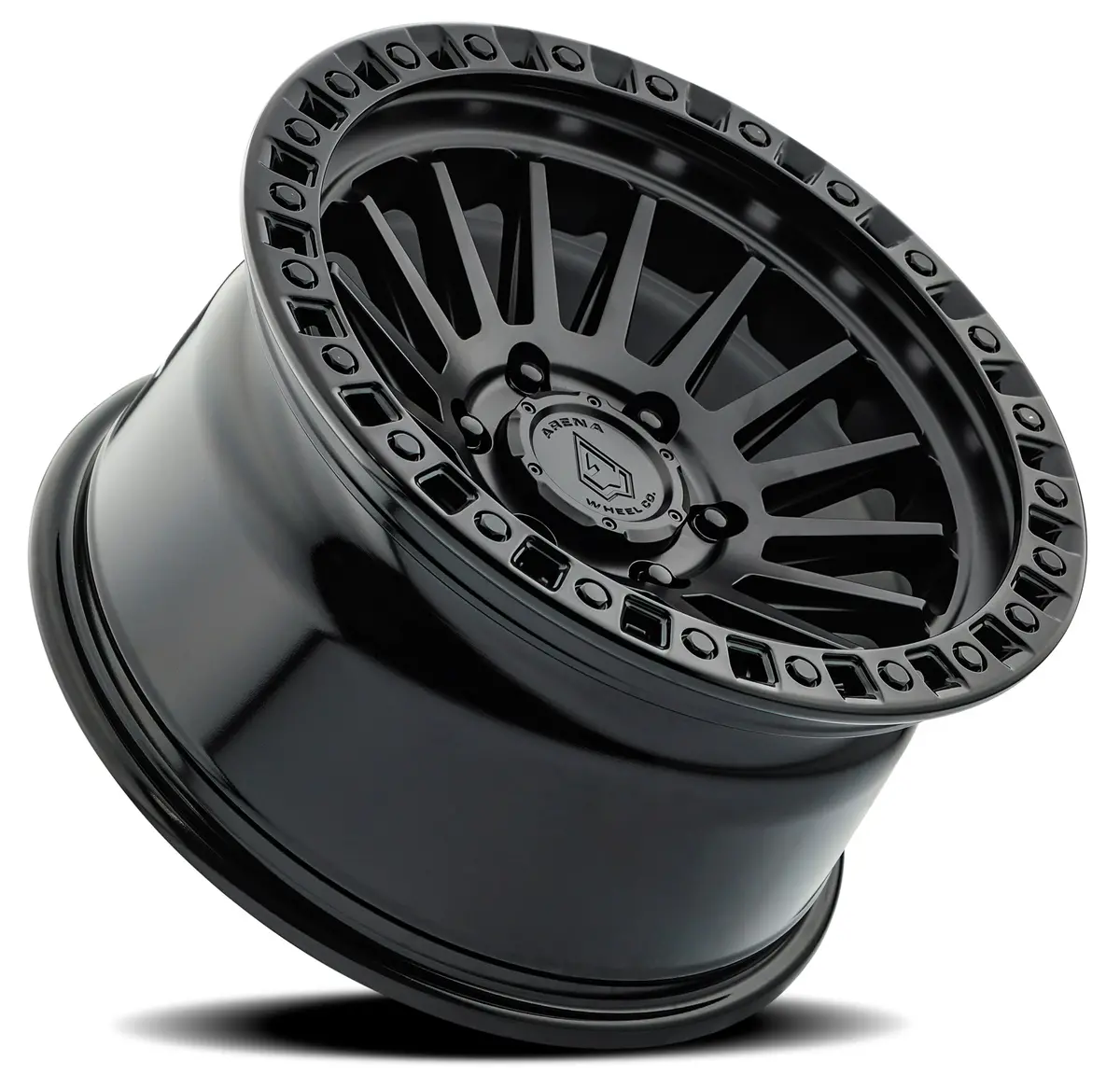 20" Arena Wheel A101 Mesa Satin Black Center With Gloss Black Lip 2