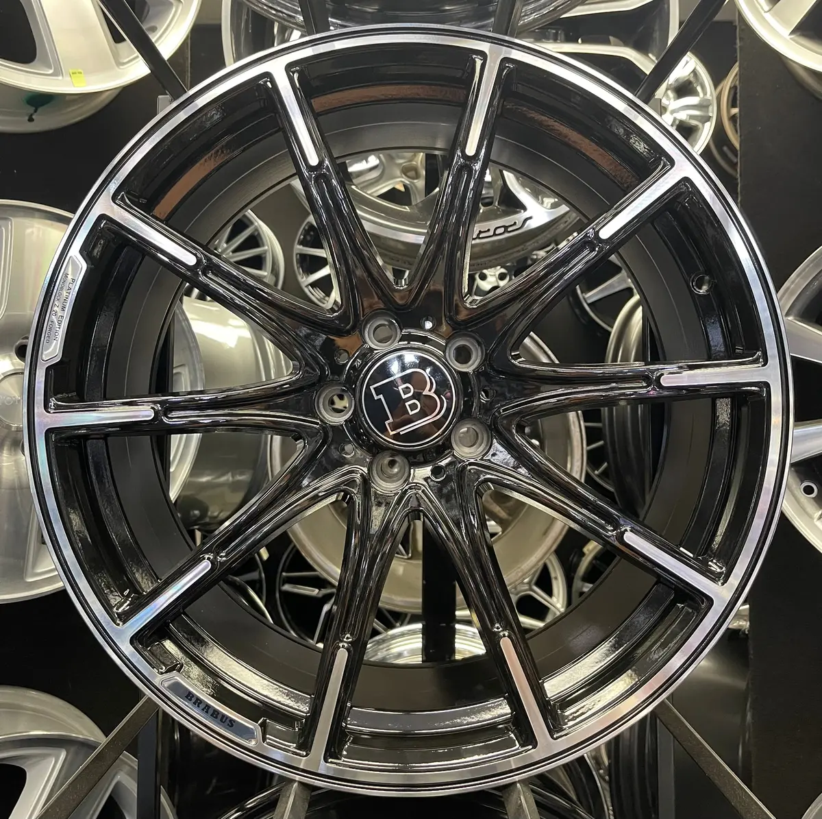 20" Brabus Staggered Wheels Black Machine Face Mercedes Benz Cls Class 1