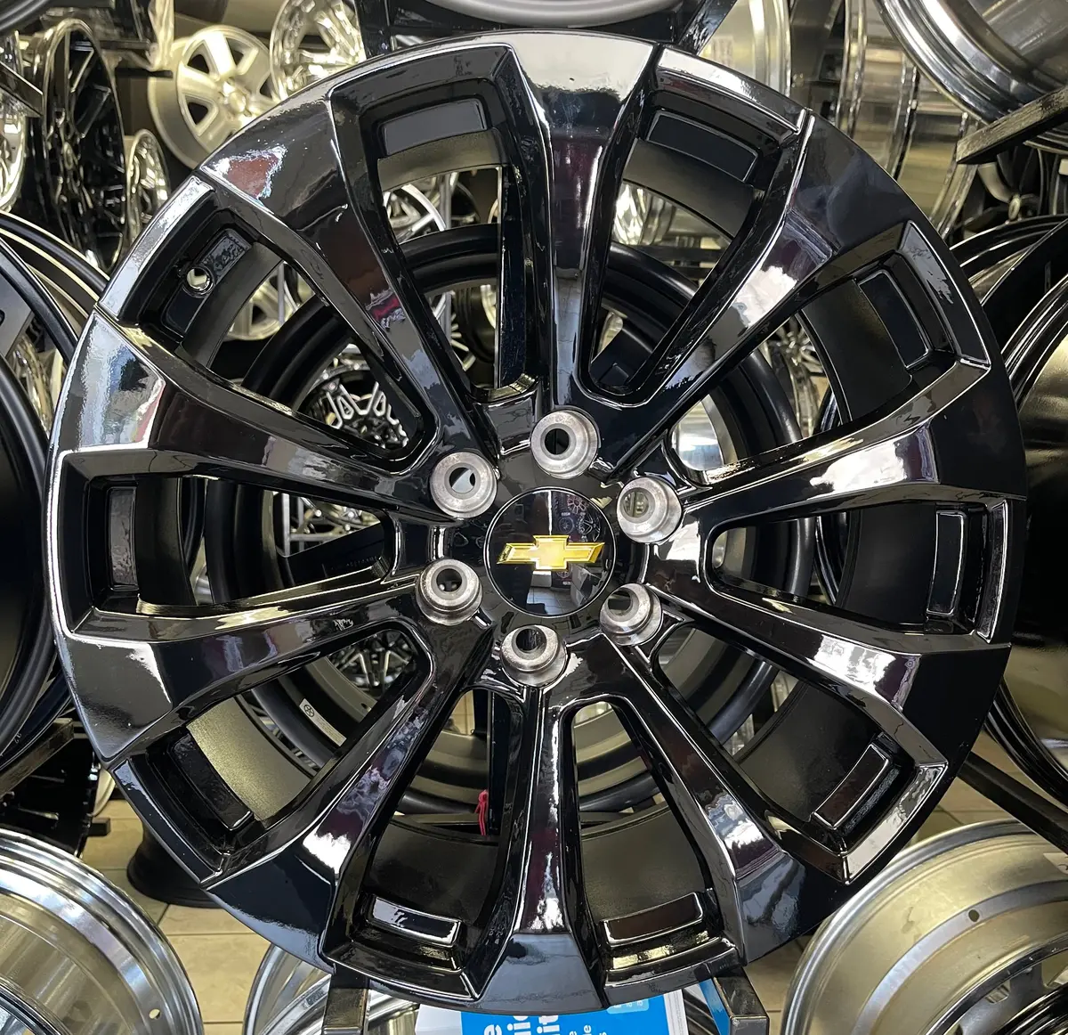 22" High Country Style Wheels Chevy Silverado Gmc Sierra Black (4) 1