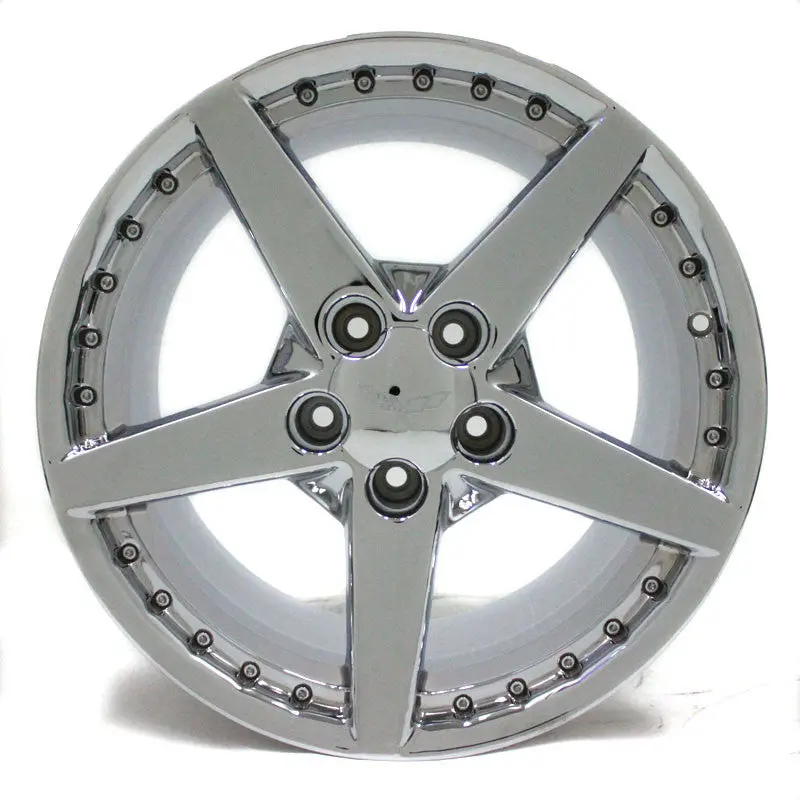 18" Chrome Wheel Corvette C6 2005 2006 2007 Replica 18X10.5 New 1
