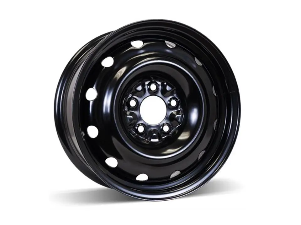 15X6.5 5X100 Cb-65.3 Et-40 Black Steel Wheel 1