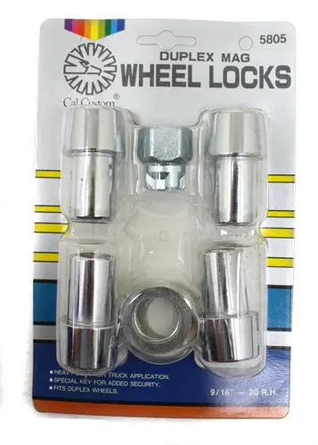 Ford Chevy Gmc Duplex Mag Wheel Locks 9/16 Cal Custom 5805 60'S 70'S 80'S 1