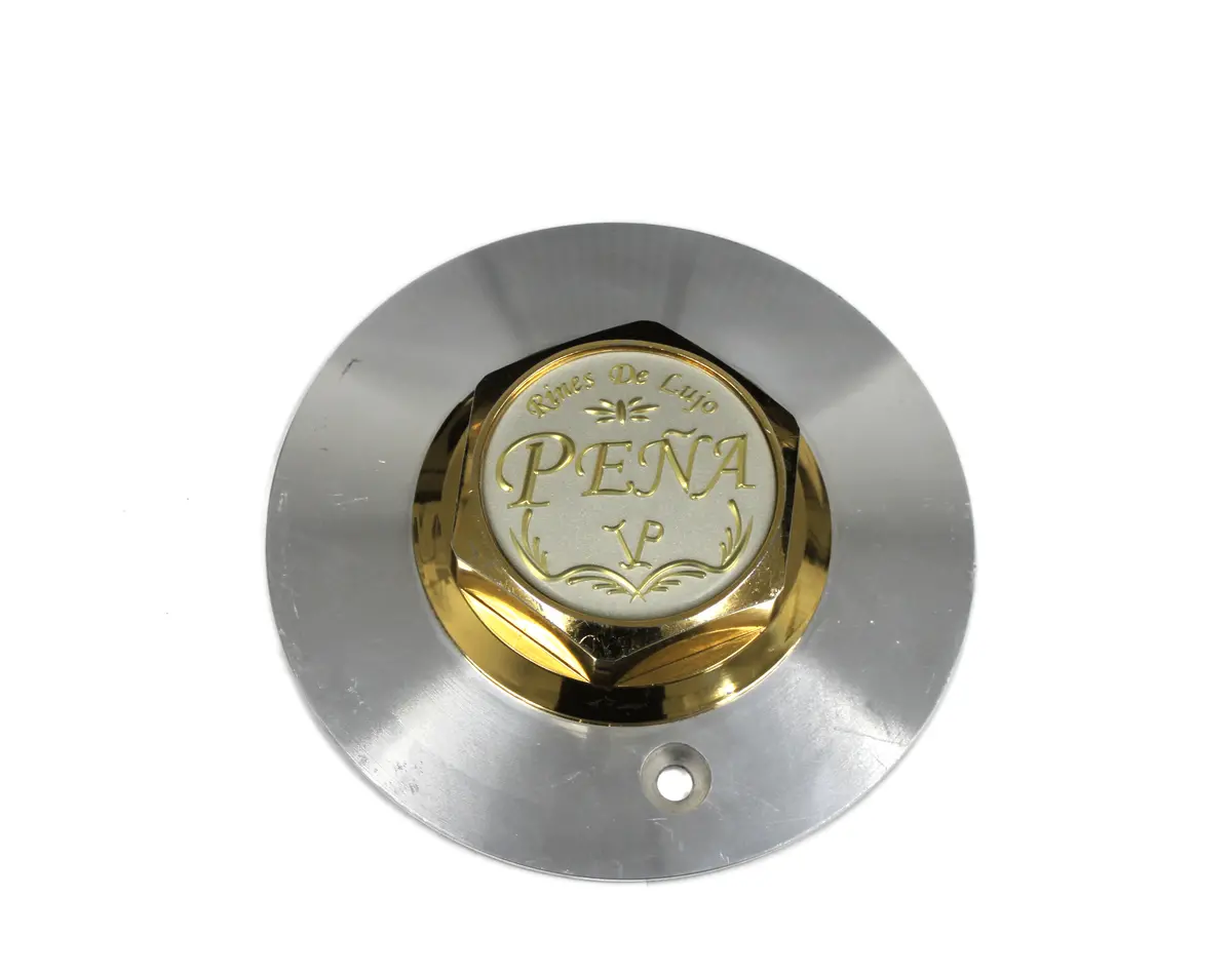 Prime Wheel 2 Piece Center Cap Rines De Lujo Pena Polish Gold Hex Nut 15X8 15X10 Used 1