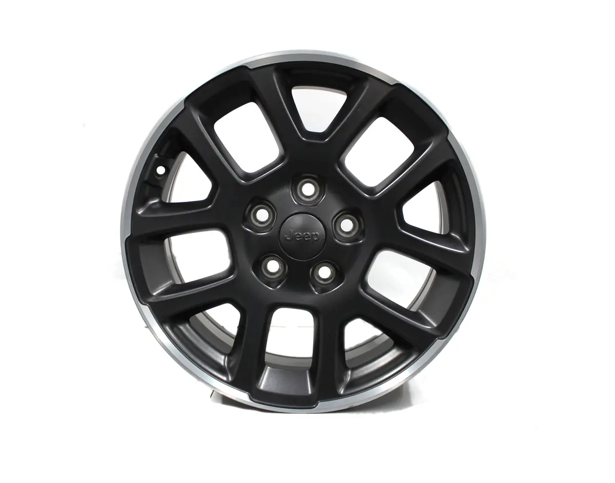 18" Jeep Wrangler Wheel Machined Dark Gray Oem 9241 Rim 2020-2025 1