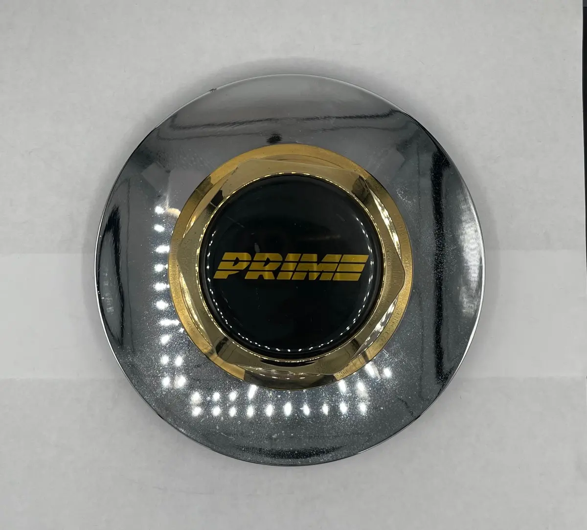 Prime Wheel Chrome Center Cap Gold Hex Nut # 93 New 1
