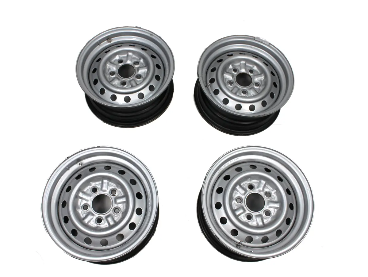 Toyota Tacoma Sr5 14X6 Wheel Steel Silver Black 1985 - 1999 Rims Set 4 1