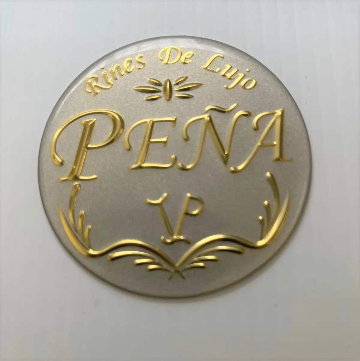 Rines De Lujo Pena Prime Wheel Center Cap Gold Emblem Sticker Decal New Single 1