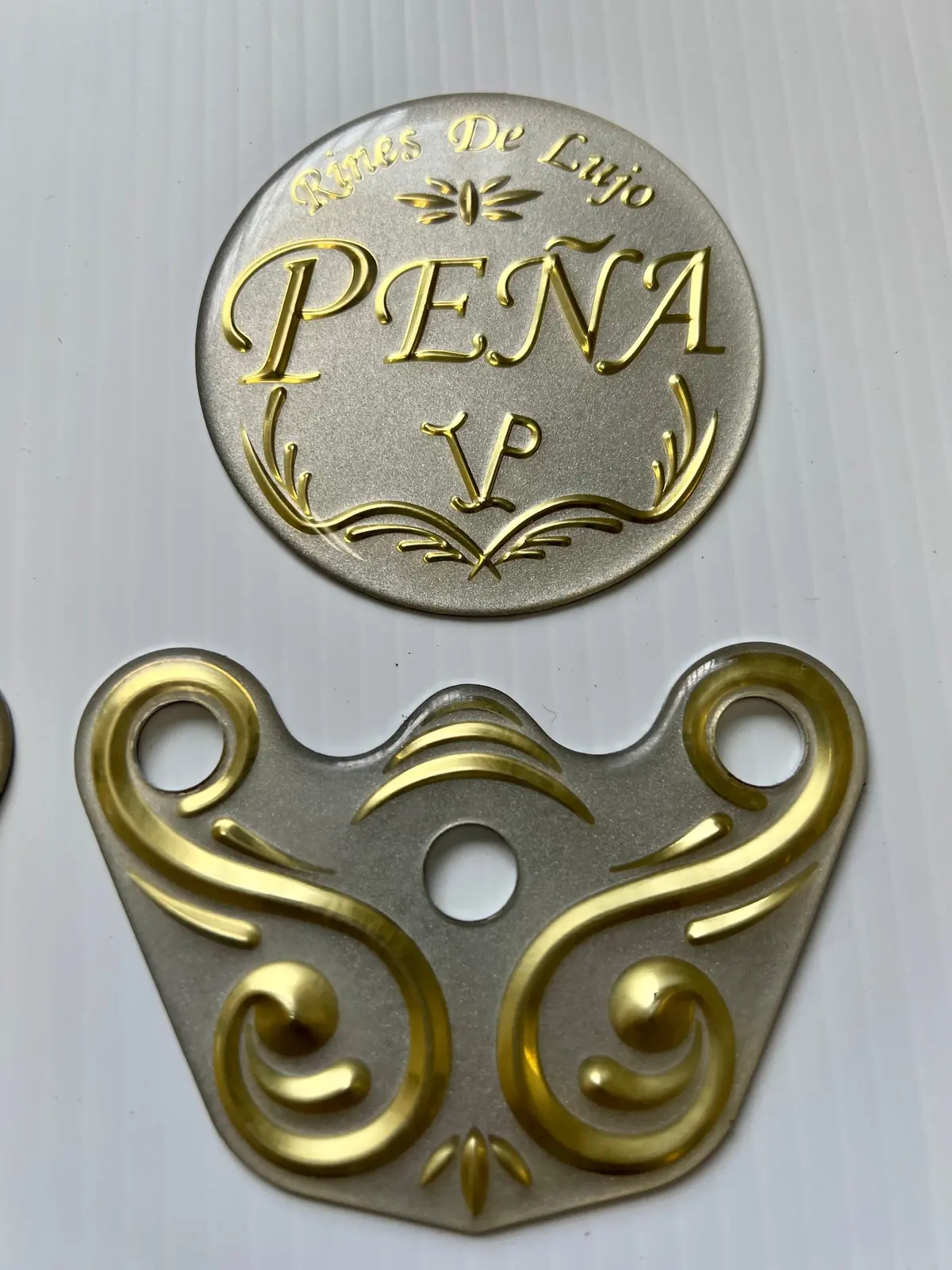 Rines De Lujo Pena Emblem Prime Wheel Center Cap Decal Sticker New Single Set 1
