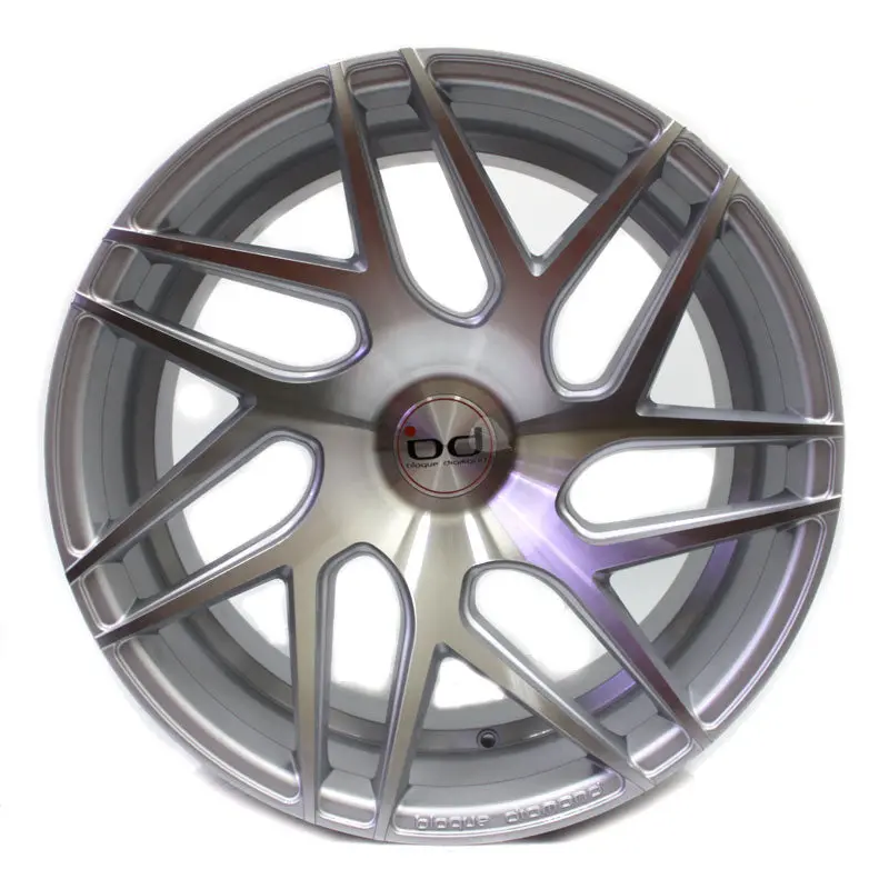 20" Wheel Blaque Diamond Bd-3 Silver Polished Face 20X10.5 New 1