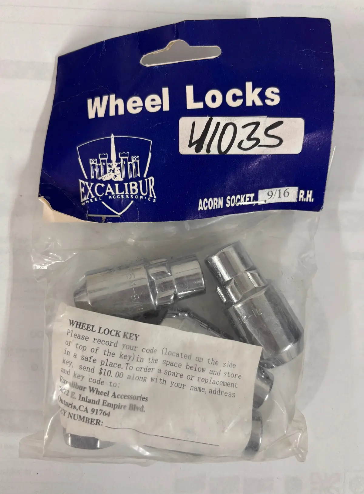 Wheel Locks Acorn Socket 9/16-18 By Excalibur Wheels Accessories 1