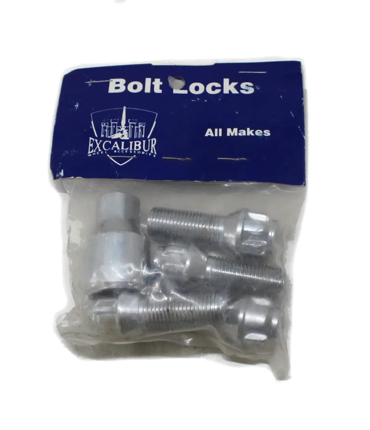 Bolt Lug Wheel Lock 14X1.5Mm Chrome Mercedes Audi Bmw New 1