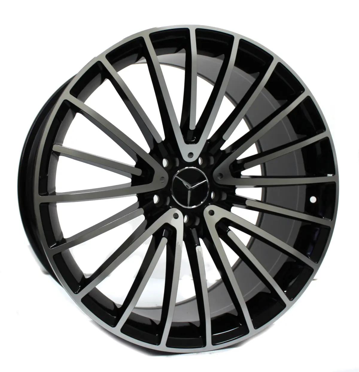 20" Mercedes Benz S-Class S580 S560 S600 S400 S450 2022 Staggered Black Machined 1
