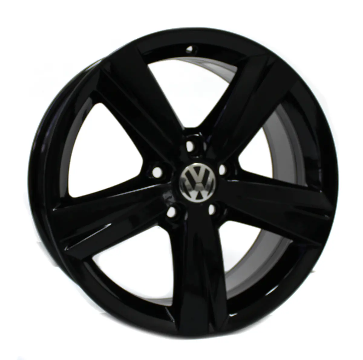 17" Wheels Vw Passat 2012 2013 2014 2015 Oem 69928 Gloss Black 5 Spoke (4) 1