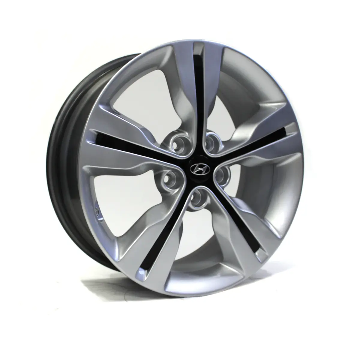 18" Wheel Hyundai Veloster Silver Black Inserts Oem 70813 2012-2017 1