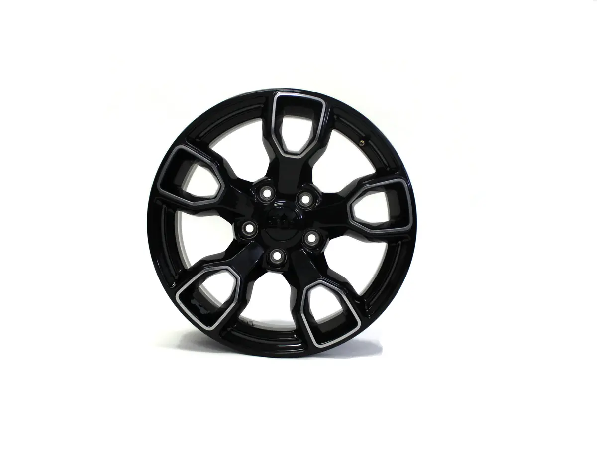 18" Jeep Wrangler Unlimited Altitude Wheel Rim Factory Oem 9198 Black Polished 1