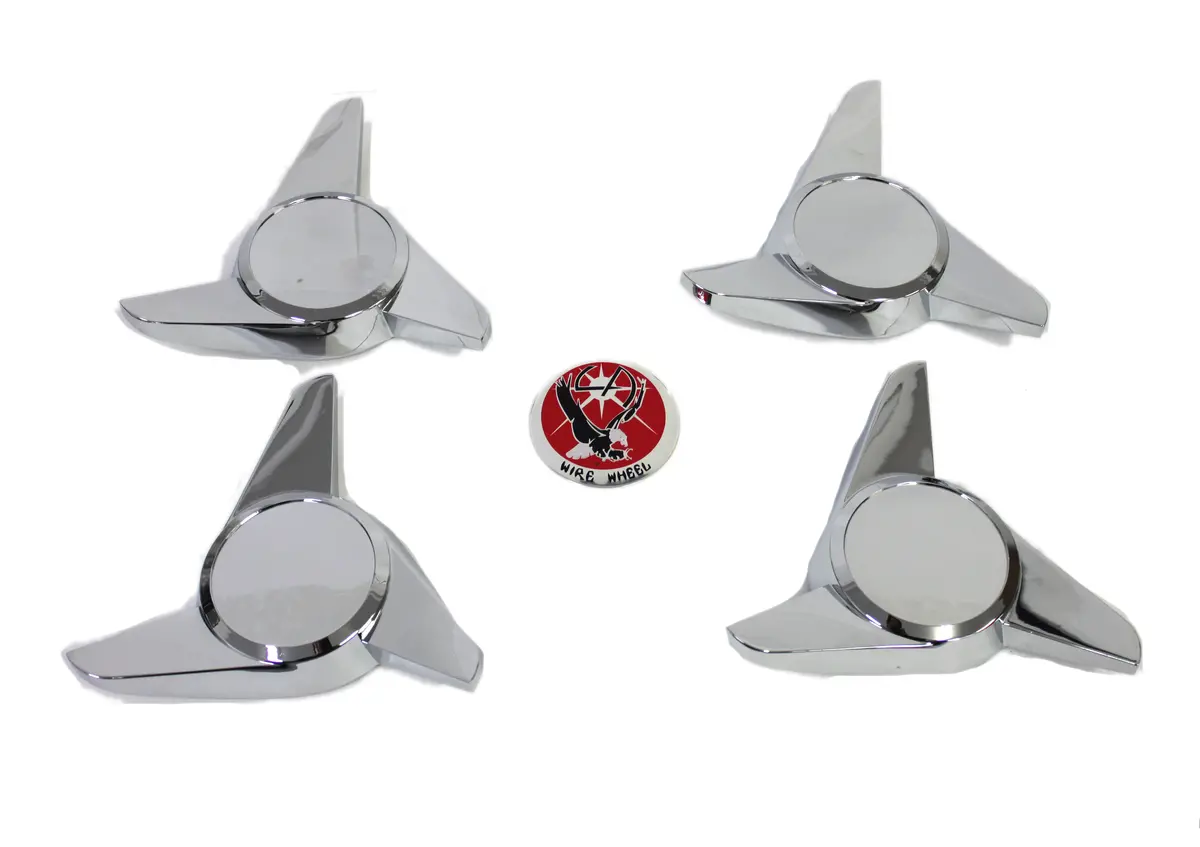 3 Bar Chrome Spinner La Wire Wheel Center Cap Bolt New 1