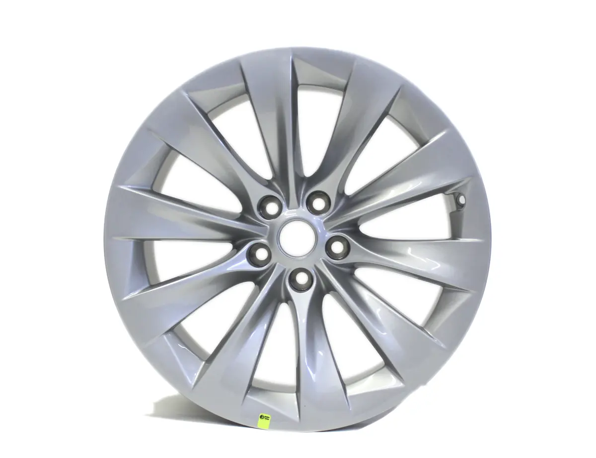 20X10 Tesla Model X Rear Silver Oem 2016-2021 Wheel 1027225 1