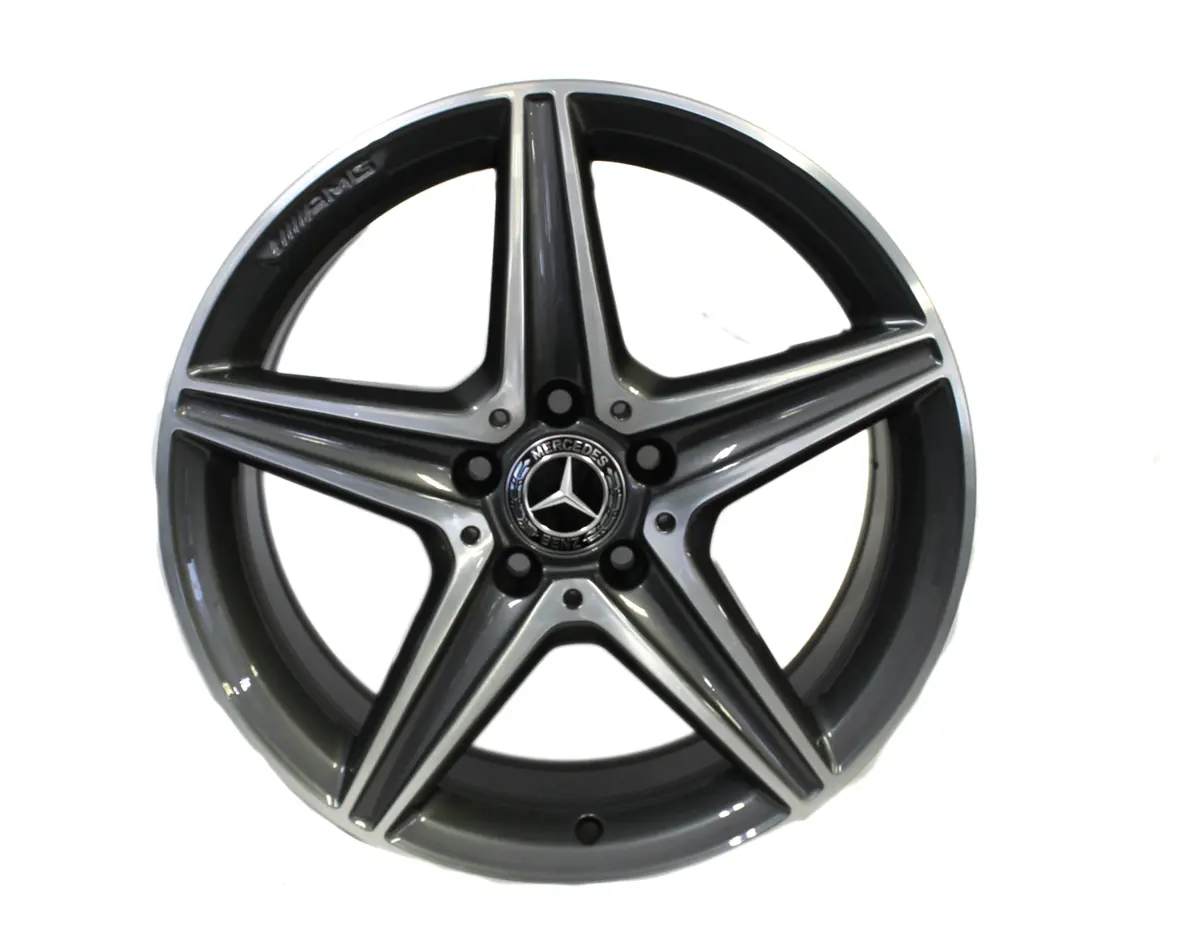18" Front Mercedes Benz Amg Wheel E-Class E300 E400 E450 Machined Gray Oem 85538 1