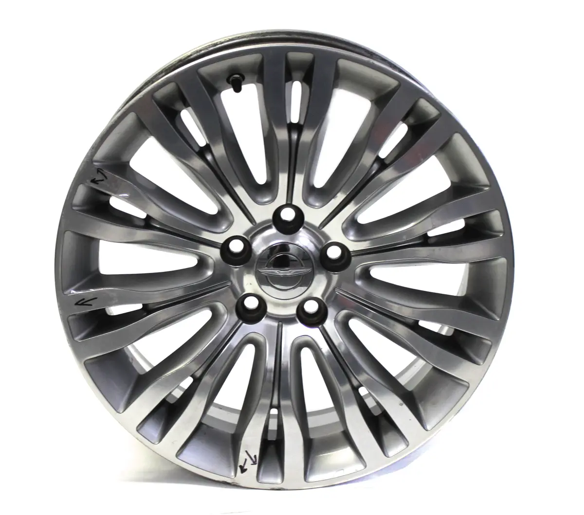 18" Wheel Chrysler 200 Oem 2433 Factory Polished W/ Hyper Pockets Rim 1