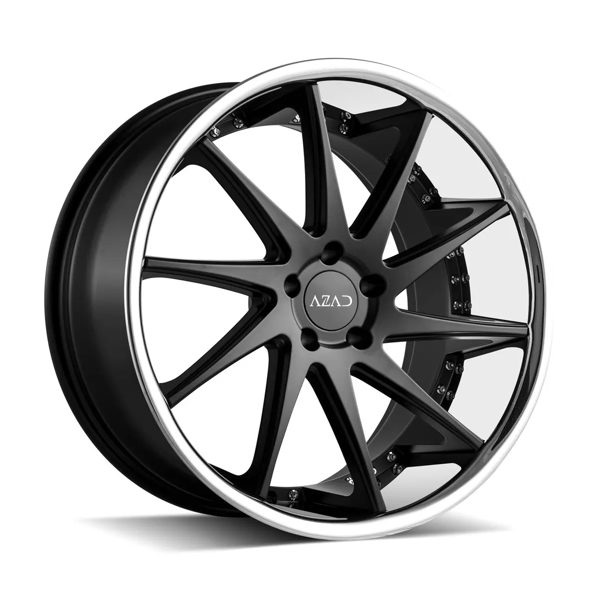 20" Azad Az23 Black With Chrome Ss Lip 20X9 1
