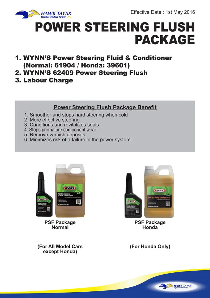 Power Steering Flush Package 1