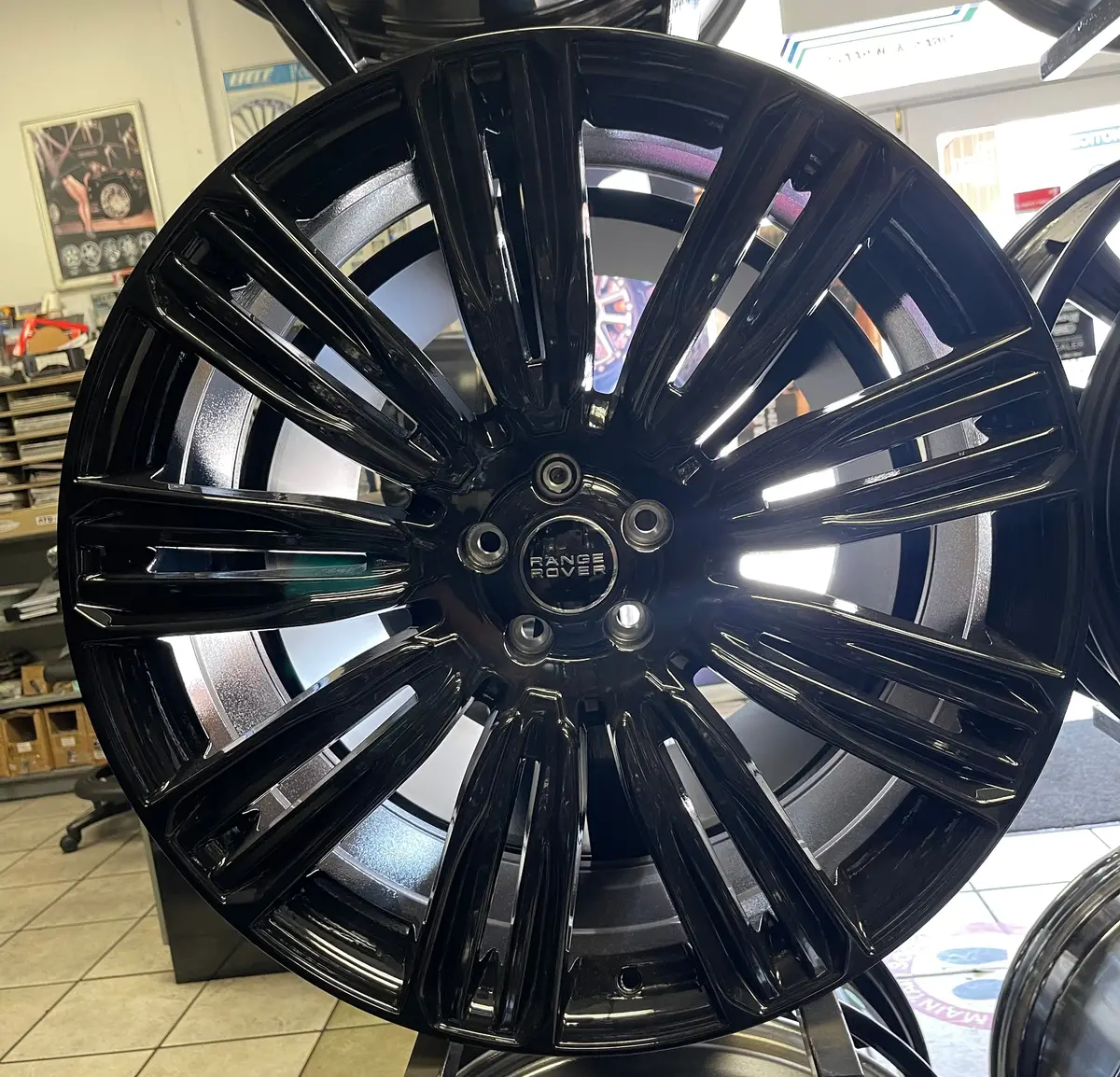 22" Wheels Range Rover Land Rover Discovery Evoque 2020 2021 2022 Gloss Black 4 1
