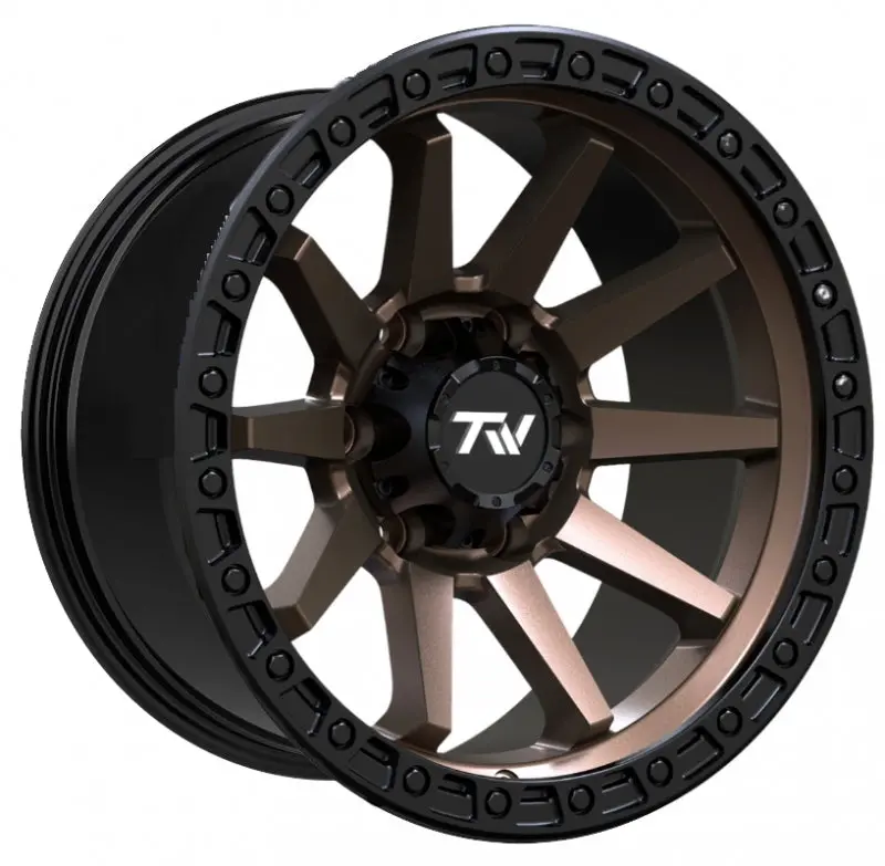 17" Tw Wheels Rims T21 Off Road Matte Black Bronze Face 6 Lugs 1