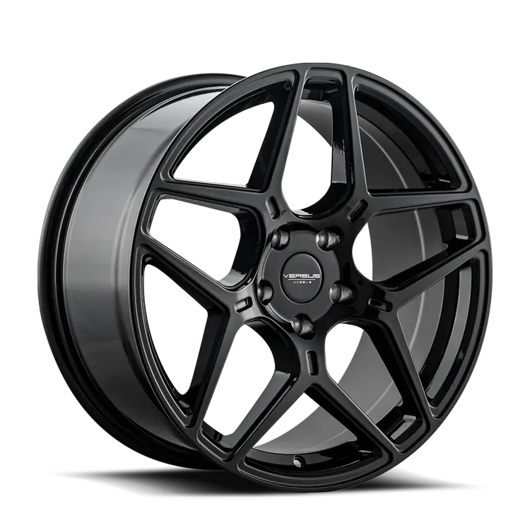 17X7.5 Versus Vs23 Gloss Black 5X120 Set Of 4 1