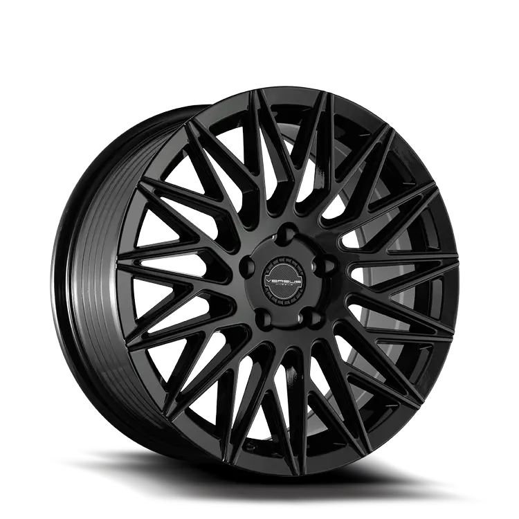 17" Versus Wheels Vs33 Gloss Black Set Of 4 1