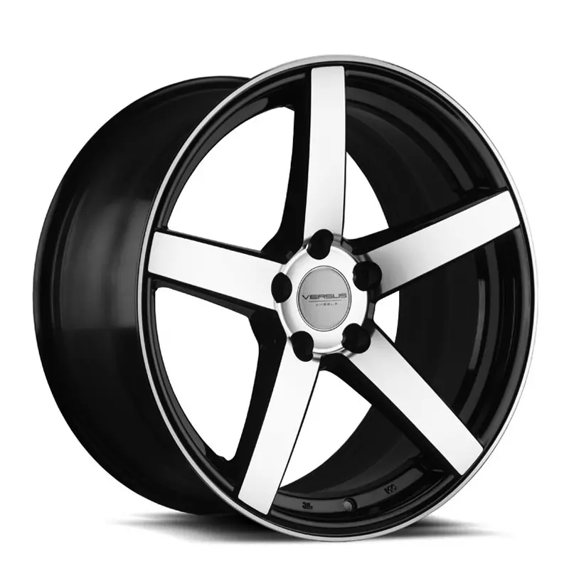 20" Versus Wheels Vs541 Gloss Black With Machined Face 1