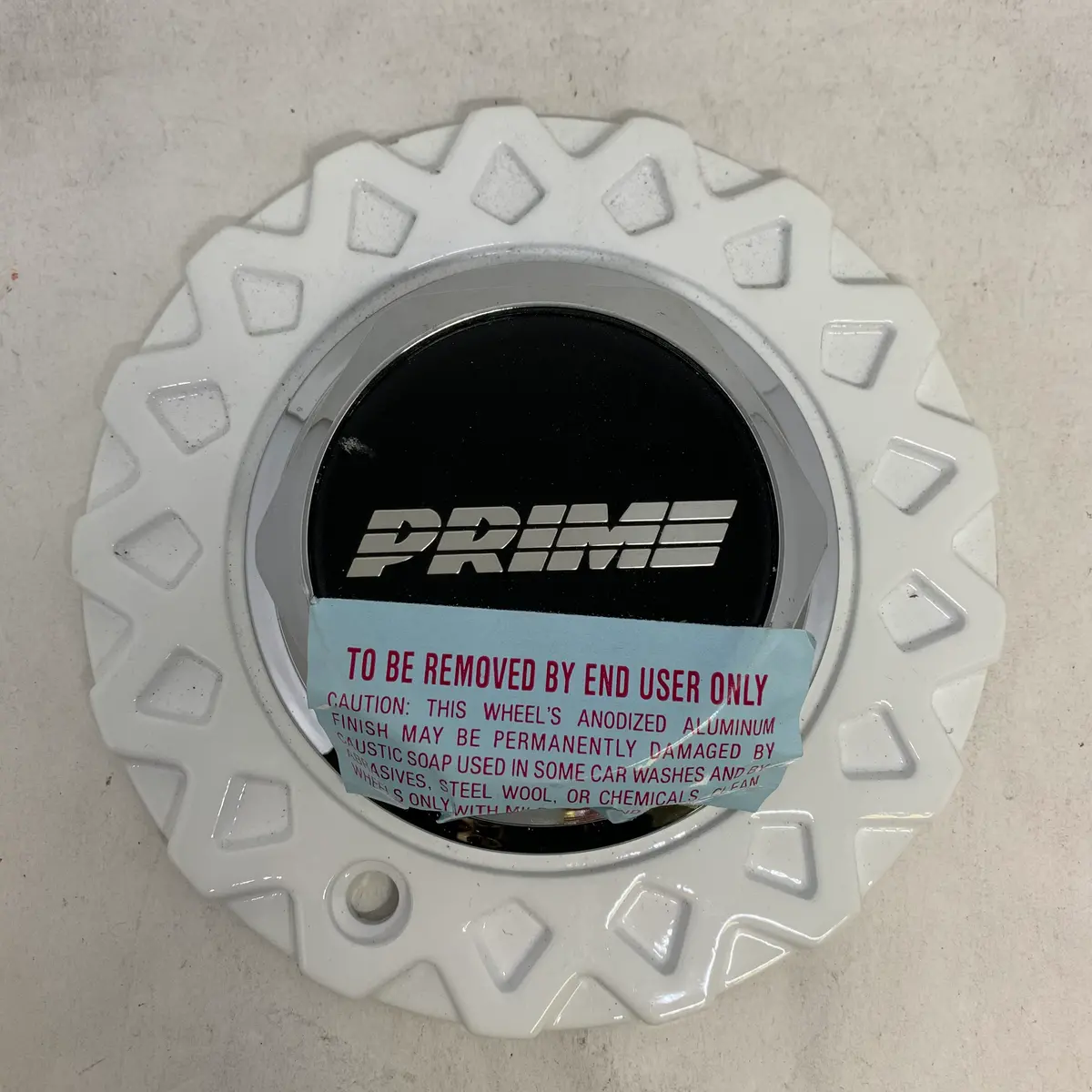 Prime Wheel Center Cap White Chrome Hex Nut Pw250p 93 1