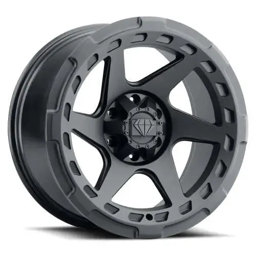 18X9 Blaque Diamond Bd-O728 Matte Textured Black Off-Road Rims 1