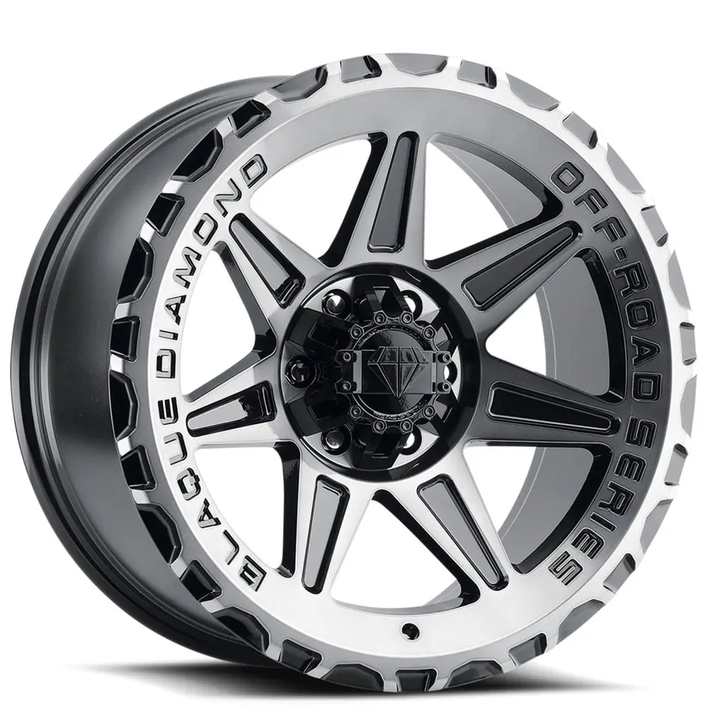 18X9 Blaque Diamond Bd-O102 Gloss Black Tinted Face Off-Road Rims 1