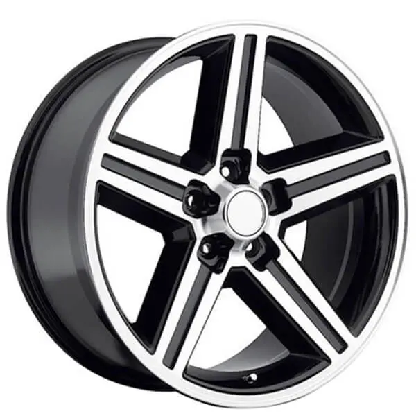 22" Iroc Wheels Black Machined 5-Lug 1
