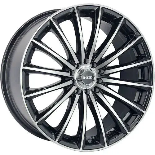 16" Ns Series Ns1801 Black Machined Face Wheels 1