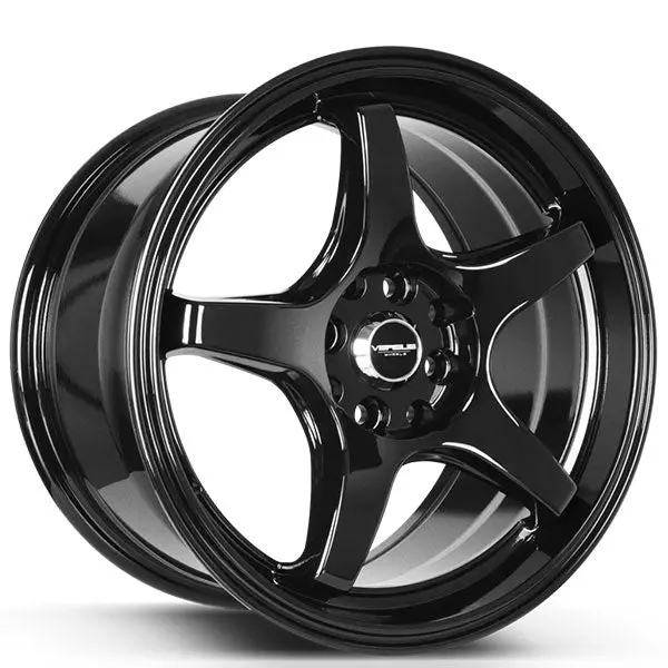 16" Versus Wheels Vs005 Gloss Black Set Of 4 1