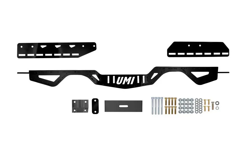 Umi Performance Adjustable Transmission Crossmember – Modular Design For Gm G-Body (1978–1988), Black Finish 1