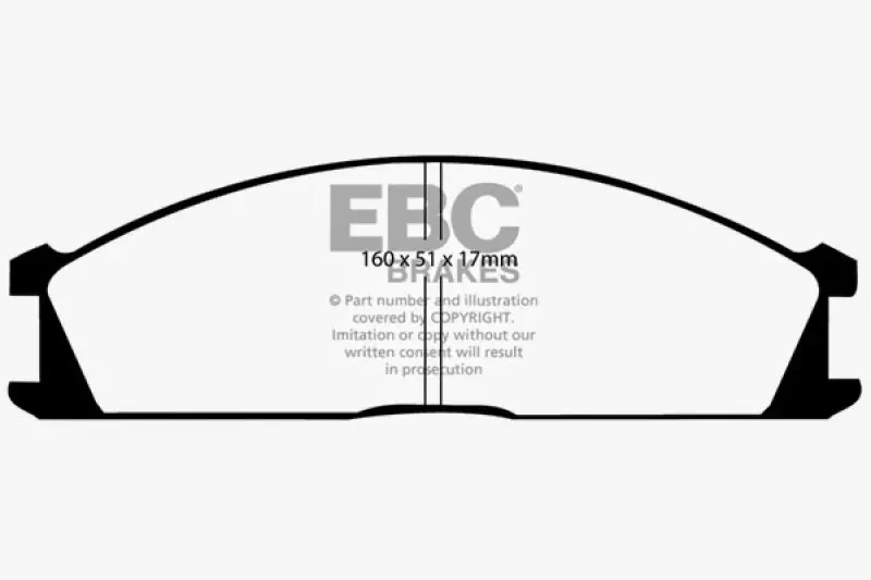 Ebc Ultimax2 Front Brake Pads For 1998–2004 Nissan Frontier 2.4L 2Wd 1