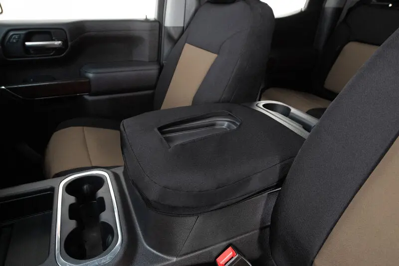 Covercraft Endura Precisionfit Seat Covers For 2021–2024 Ford Explorer – Second Row, Tan/Black 1