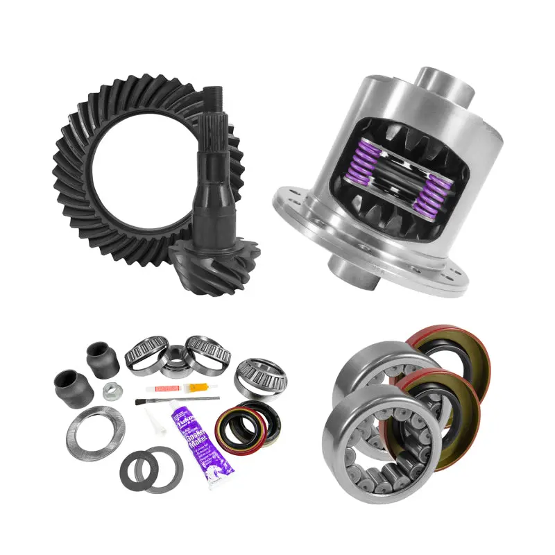 Yukon 9.75In Ford 4.11 Rear Ring & Pinion Install Kit 34 Spline Positraction 2.99In Axle Bearing 1
