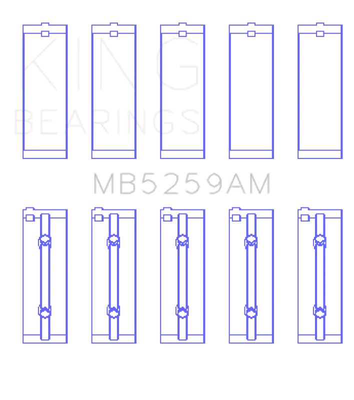 King Engine Bearings Main Bearing Set For Honda B18A1 – Oversized +0.25Mm 1